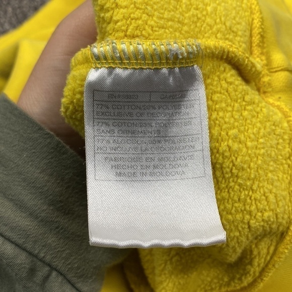 Vintage Nike Yellow Mini Swoosh Raglan Sleeve Yellow Crewneck Sweatshirt XXL - Picture 4 of 8